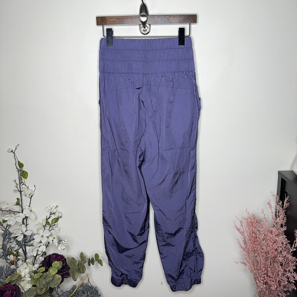 FREE PEOPLE Movement Way Home High Waist Joggers Deep Sea Blue Purple {GG22} - Picture 3 of 5